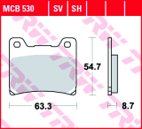 Fékbetét TRW Lucas MCB530SH (SH=szinter hátsó)