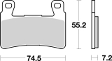 Fékbetét Brembo 07HO45SA