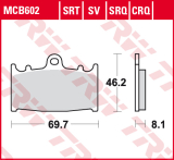 Fékbetét TRW Lucas MCB602SV (SV=szinter első)