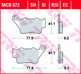 Fékbetét TRW Lucas MCB672SH - (SH=szinter hátsó)