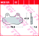 Fékbetét TRW Lucas MCB525 (HASONLÓ FÉKBETÉTEKET LÁSD A KÉP ALATT)