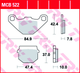 Fékbetét TRW Lucas MCB522 (HASONLÓ FÉKBETÉTEKET LÁSD A KÉP ALATT)