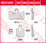 Fékbetét TRW Lucas MCB795SV (SV=szinter első) (HASONLÓ FÉKBETÉTEKET LÁSD A KÉP ALATT)