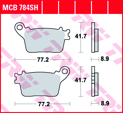 Fékbetét TRW Lucas hátsó MCB784SH szinter (Kawasaki)