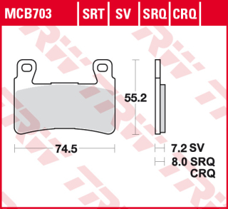 Fékbetét TRW Lucas MCB703SV