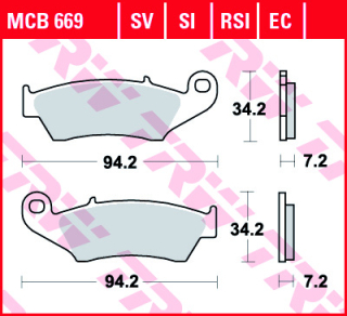 Fékbetét TRW Lucas MCB669SI (SI=szinter off road)