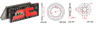 Láncszett JT lánccal 80LE-ig! JTF1373.17, JTR1316.43, JTC520X1R3/114DL