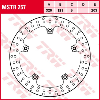 Féktárcsa 320x181mm 5mm 5db 8,4mm 203mm TRW Lucas MSTR257 