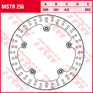 Féktárcsa 320x181mm 4,5mm 5db 8,4mm 203mm TRW Lucas MSTR256